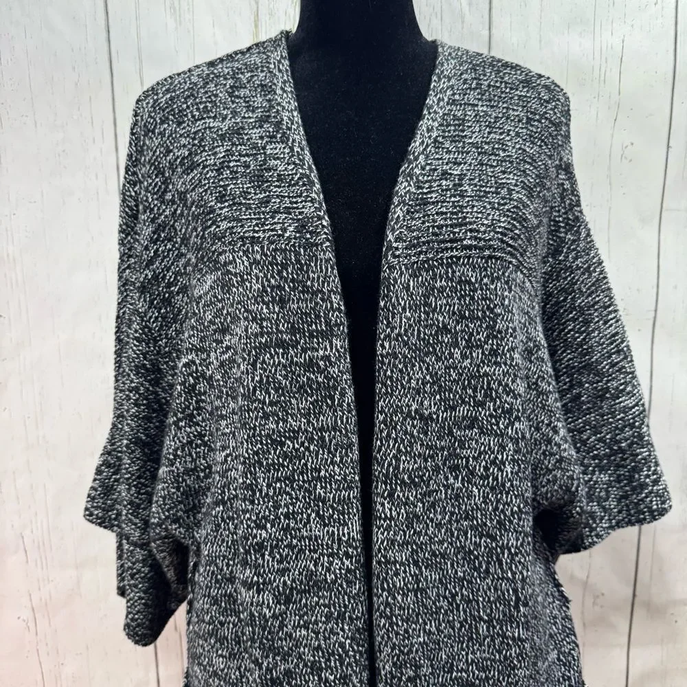 Vince Camuto Womens Chunky Knit 3/4 Sleeves Pockets Layering Open Front Relaxed